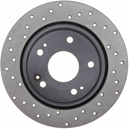 StopTech 17-20 Honda Civic R Cross Drilled Sport Right Rear Rotor 128.40097R