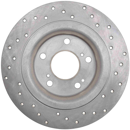 StopTech 2018 Honda Civic Type R Cross Drilled Right Rear Rotor 128.40101R