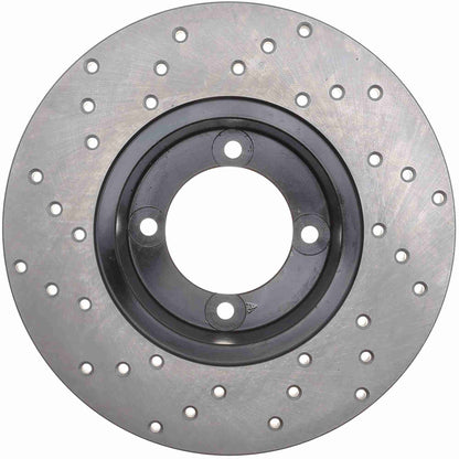 StopTech Sport Cryo Cross Drilled Brake Rotor; Front Left