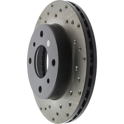 StopTech Sport Cryo Cross Drilled Brake Rotor; Front Right