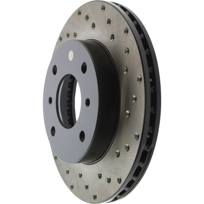 StopTech Sport Cryo Cross Drilled Brake Rotor; Front Left