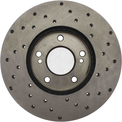 StopTech Sport Cryo Cross Drilled Brake Rotor; Rear Right