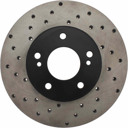 StopTech Sport Cryo Cross Drilled Brake Rotor; Rear Right