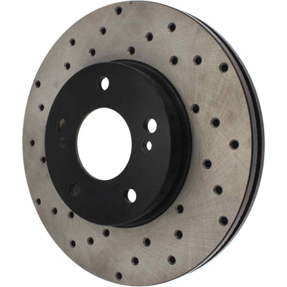 StopTech Sport Cryo Cross Drilled Brake Rotor; Rear Right