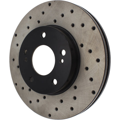 StopTech Sport Cryo Cross Drilled Brake Rotor; Rear Right