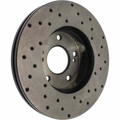 StopTech Sport Cryo Cross Drilled Brake Rotor; Rear Right