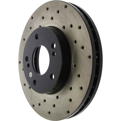 StopTech Sport Cryo Cross Drilled Brake Rotor; Front Right