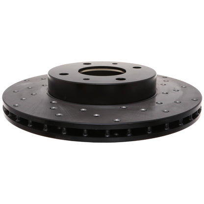 StopTech Sport Cross Drilled Brake Rotor; Front Left