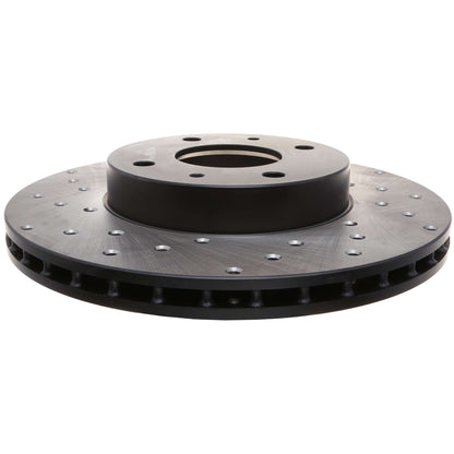 StopTech Sport Cross Drilled Brake Rotor; Front Right