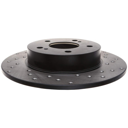 StopTech Sport Cross Drilled Brake Rotor; Rear Left