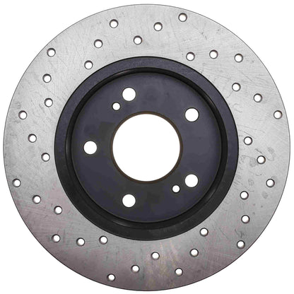 StopTech Sport Cross Drilled Brake Rotor; Rear Left