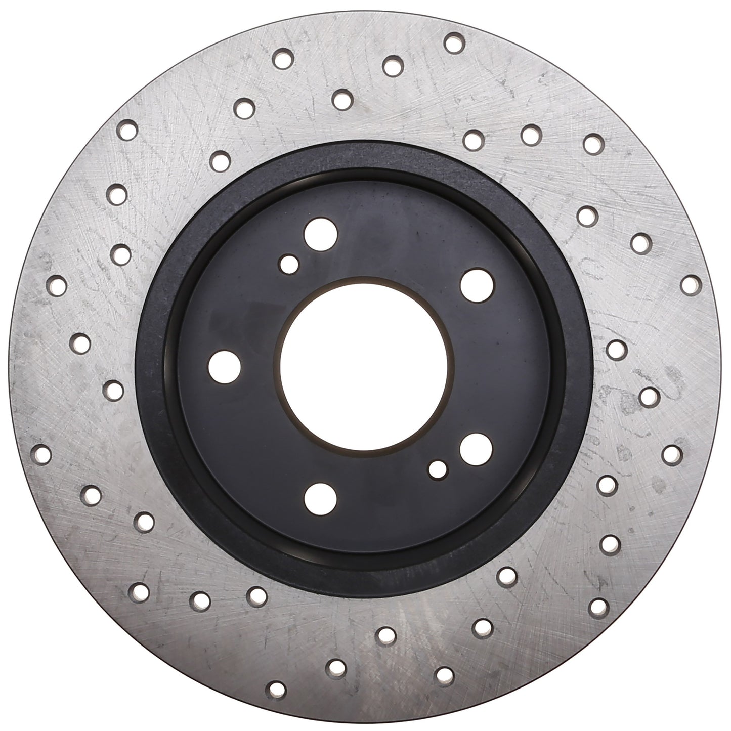 StopTech Sport Cross Drilled Brake Rotor; Rear Left