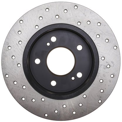StopTech Sport Cross Drilled Brake Rotor; Rear Left