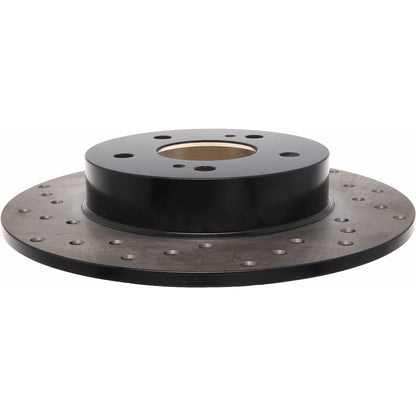 StopTech Sport Cross Drilled Brake Rotor; Rear Right