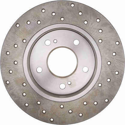 StopTech Sport Cross Drilled Brake Rotor; Rear Right