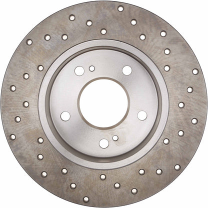 StopTech Sport Cross Drilled Brake Rotor; Rear Right