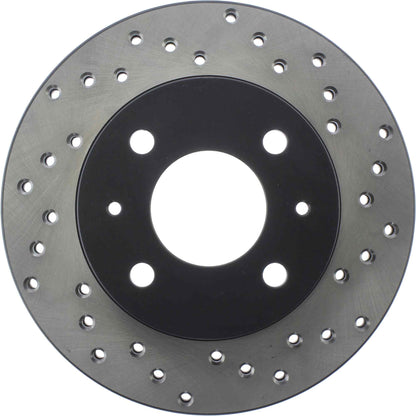 StopTech Sport Cross Drilled Brake Rotor; Front Left