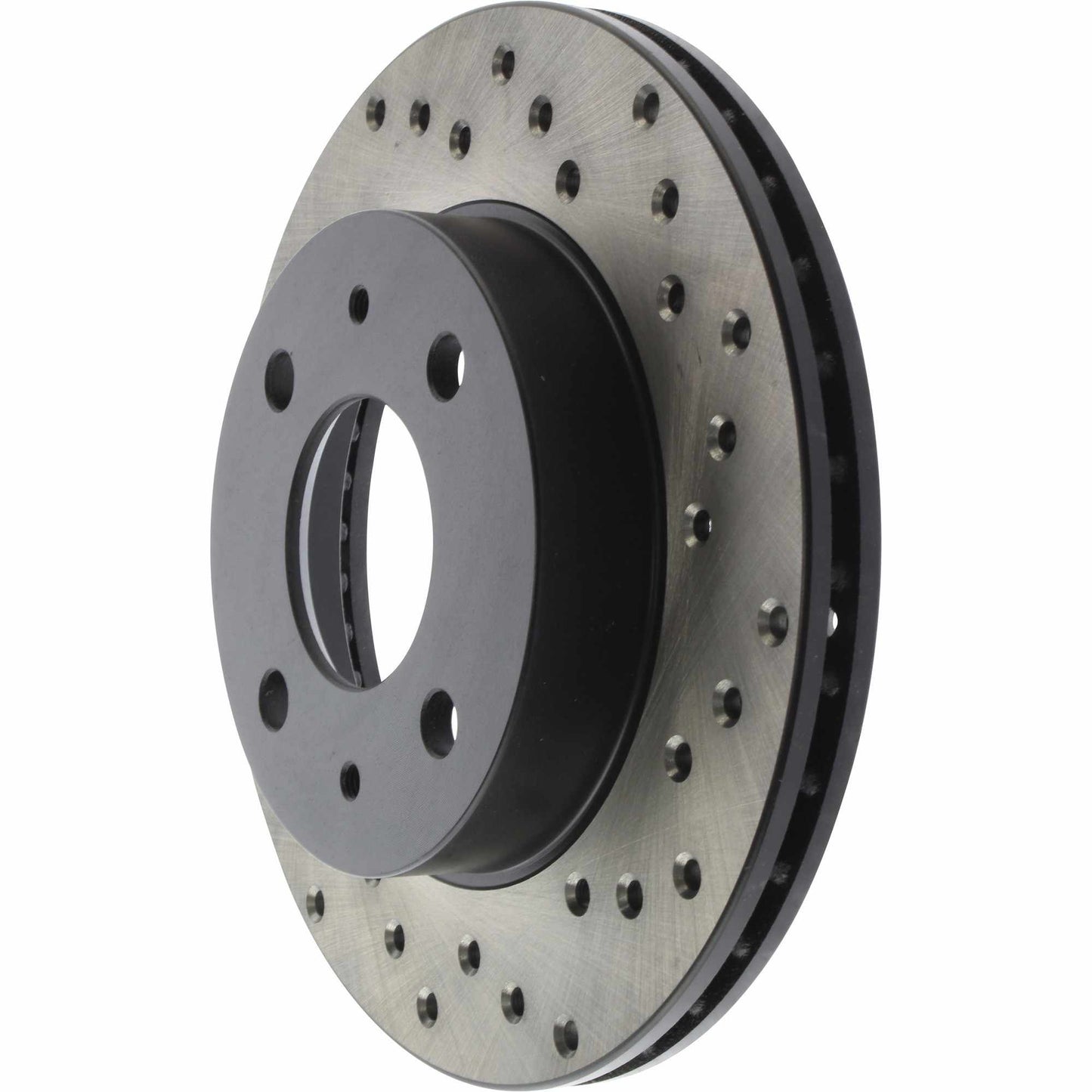 StopTech Sport Cross Drilled Brake Rotor; Front Left