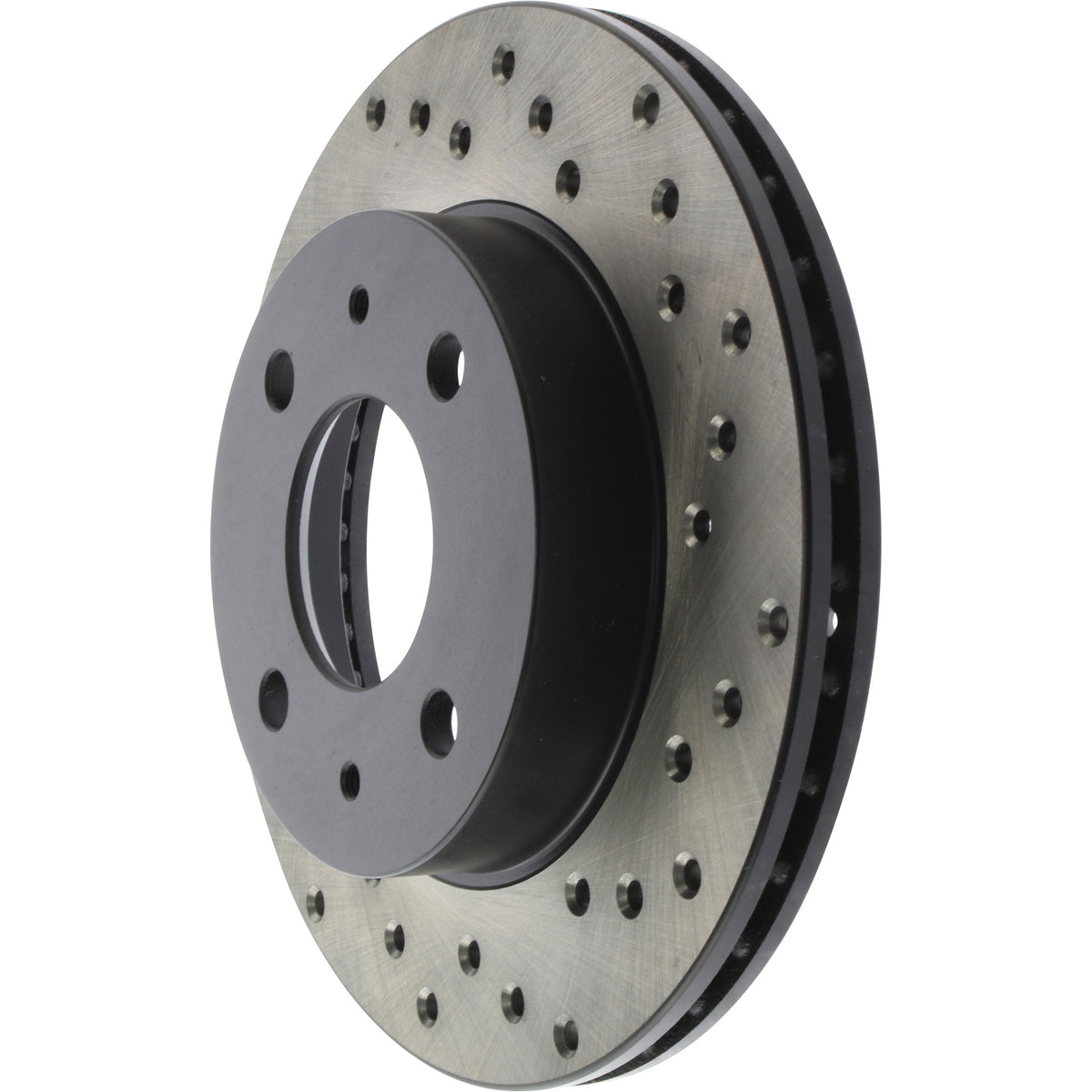 StopTech Sport Cross Drilled Brake Rotor; Front Left