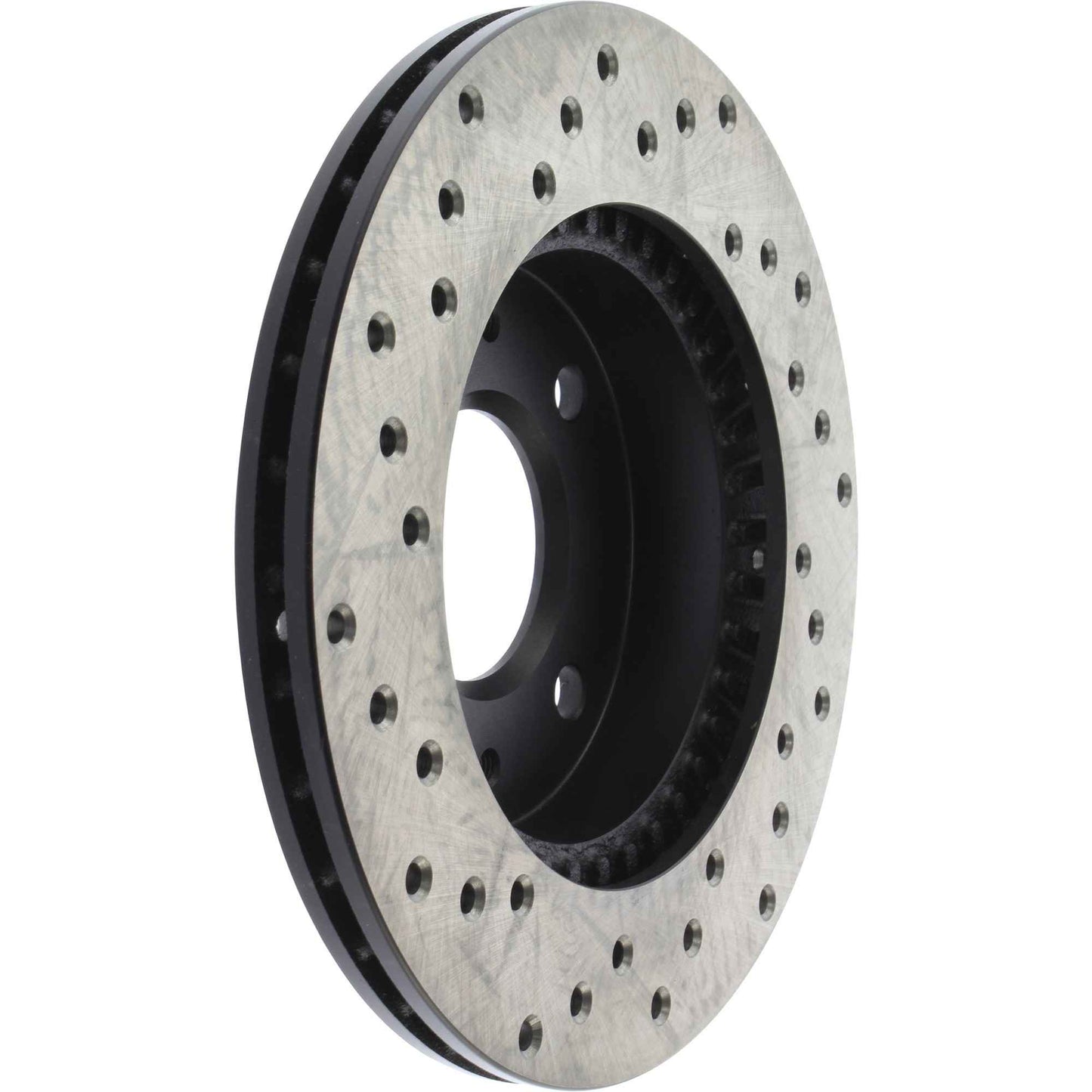 StopTech Sport Cross Drilled Brake Rotor; Front Left