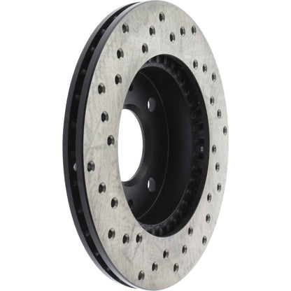StopTech Sport Cross Drilled Brake Rotor; Front Left