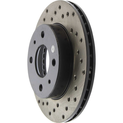 StopTech Sport Cross Drilled Brake Rotor; Front Right