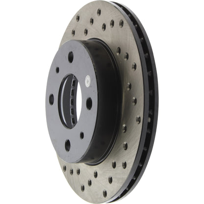 StopTech Sport Cross Drilled Brake Rotor; Front Right