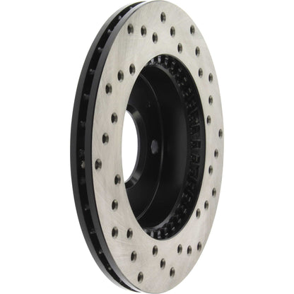 StopTech Sport Cross Drilled Brake Rotor; Front Right