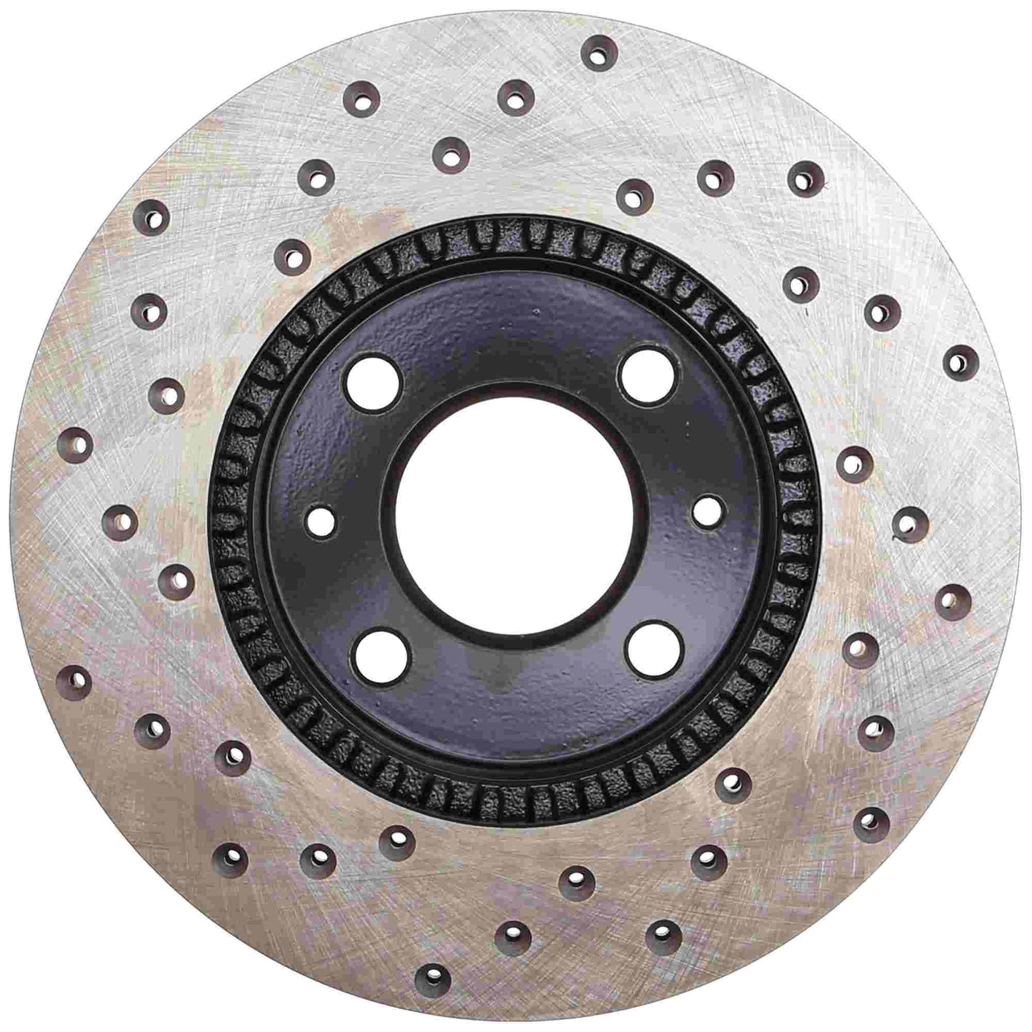 StopTech Sport Cross Drilled Brake Rotor; Front Left
