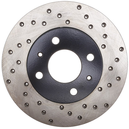 StopTech Sport Cross Drilled Brake Rotor; Front Left