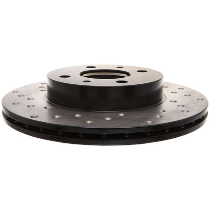 StopTech Sport Cross Drilled Brake Rotor; Front Right