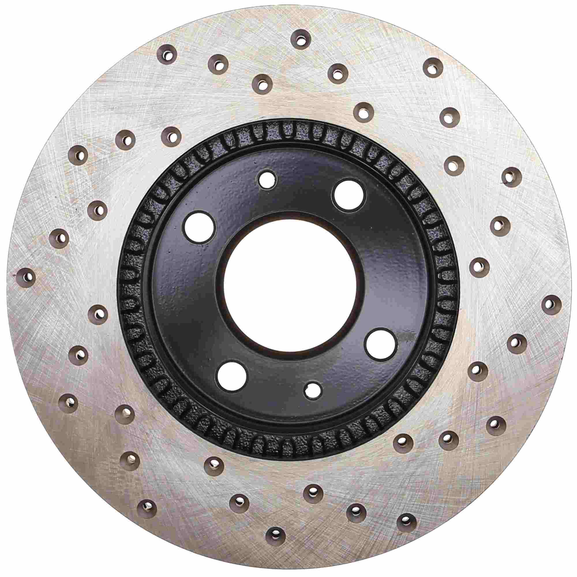 StopTech Sport Cross Drilled Brake Rotor; Front Right