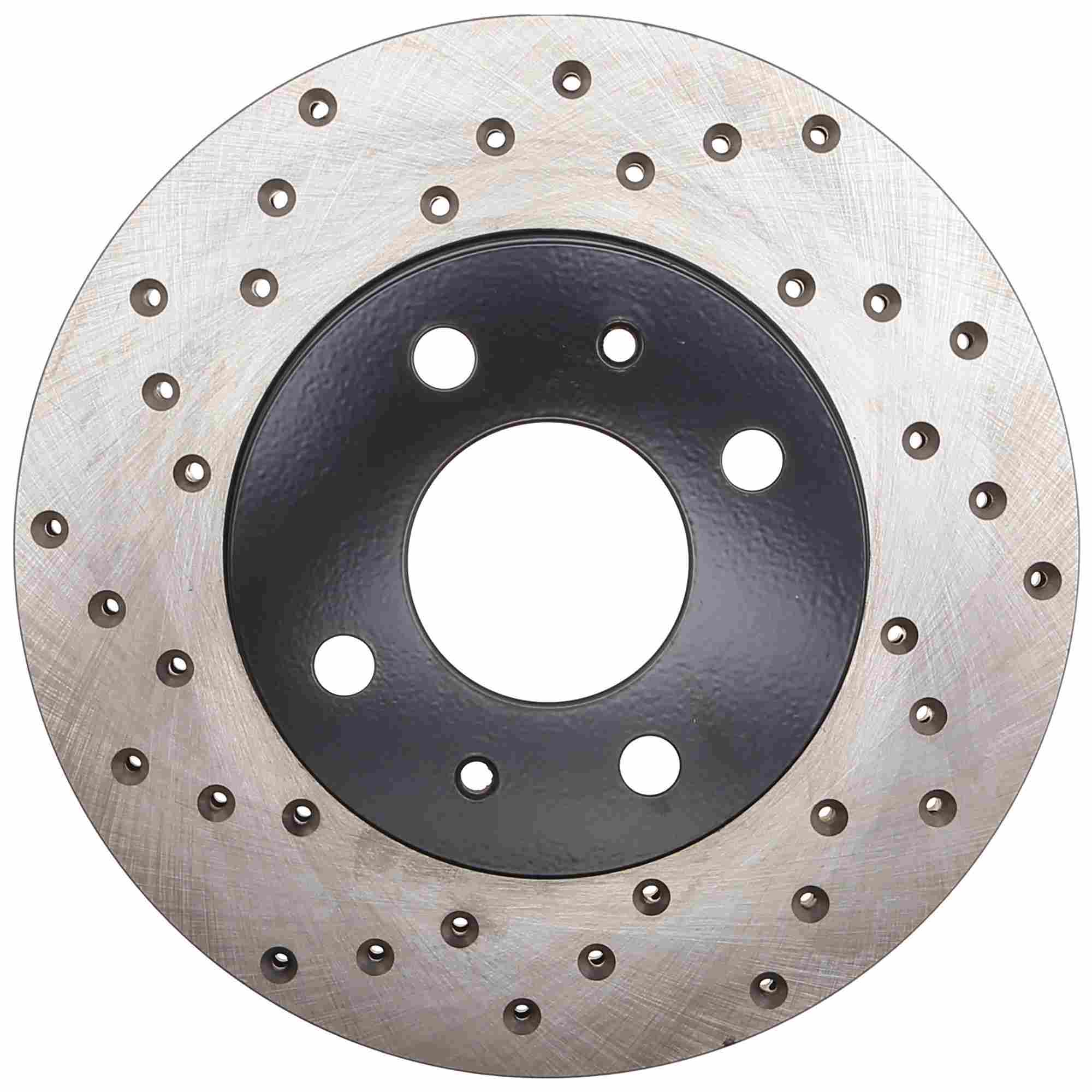StopTech Sport Cross Drilled Brake Rotor; Front Right