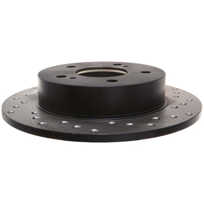 StopTech Sport Cross Drilled Brake Rotor; Rear Left