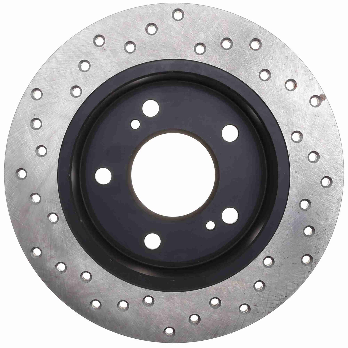 StopTech Sport Cross Drilled Brake Rotor; Rear Left