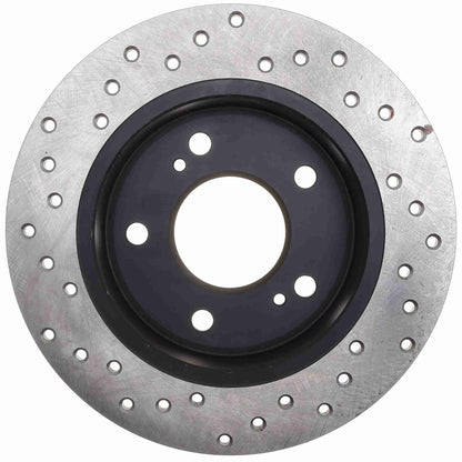 StopTech Sport Cross Drilled Brake Rotor; Rear Left