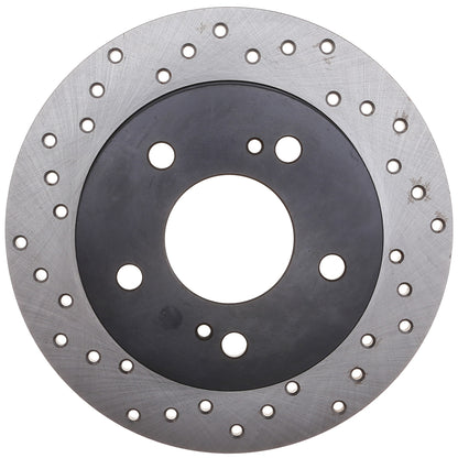 StopTech Sport Cross Drilled Brake Rotor; Rear Right