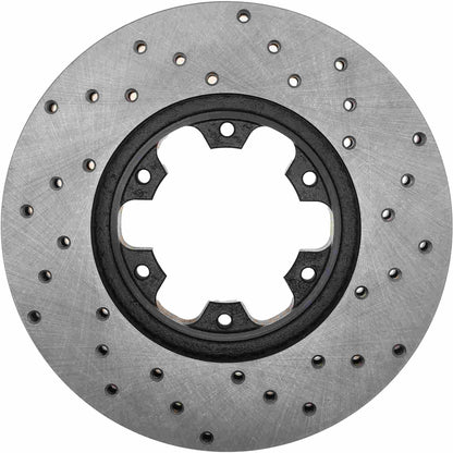 StopTech Sport Cross Drilled Brake Rotor; Front Right