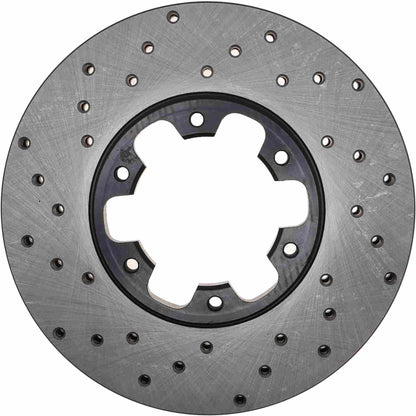StopTech Sport Cross Drilled Brake Rotor; Front Right