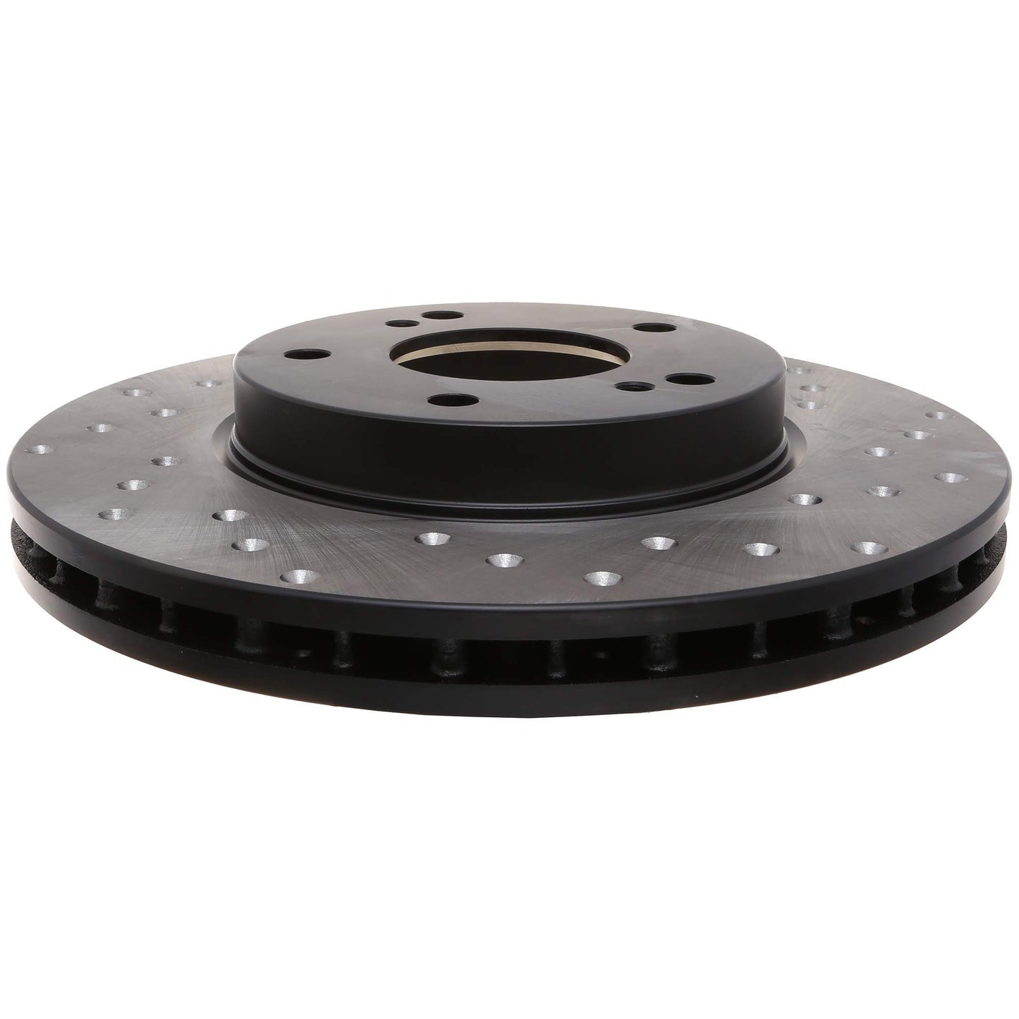 StopTech Sport Cross Drilled Brake Rotor; Front Left