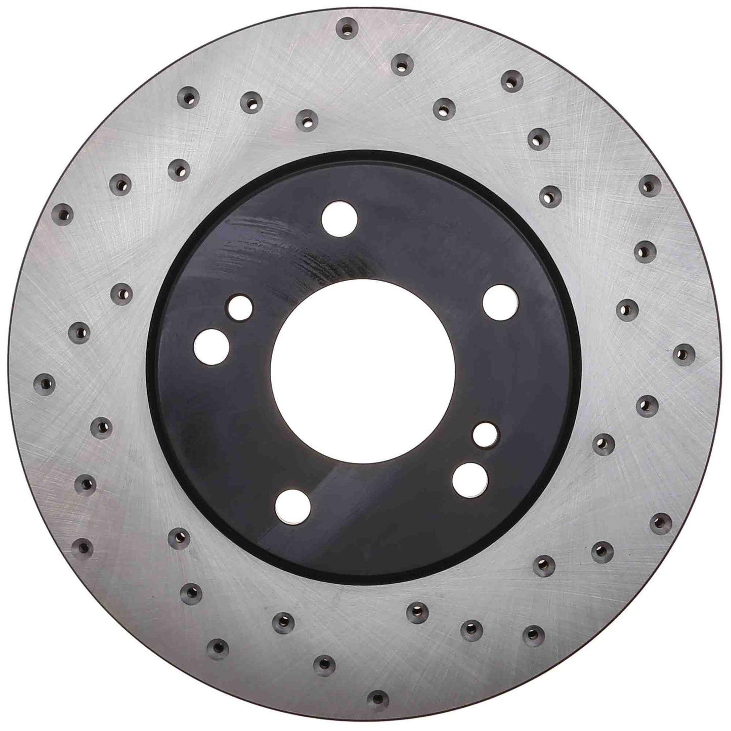 StopTech Sport Cross Drilled Brake Rotor; Front Left