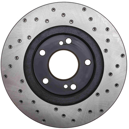 StopTech Sport Cross Drilled Brake Rotor; Front Right