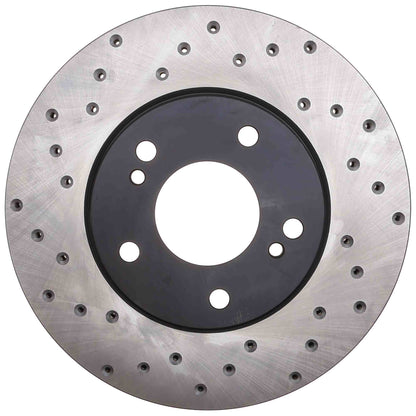 StopTech Sport Cross Drilled Brake Rotor; Front Right