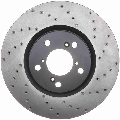 StopTech Sport Cryo Cross Drilled Brake Rotor; Front Left