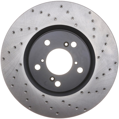 StopTech Sport Cryo Cross Drilled Brake Rotor; Front Left