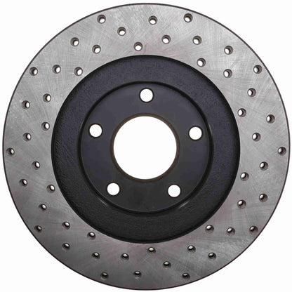 StopTech Sport Cryo Cross Drilled Brake Rotor; Front Right