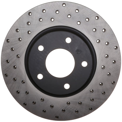 StopTech Sport Cryo Cross Drilled Brake Rotor; Front Right