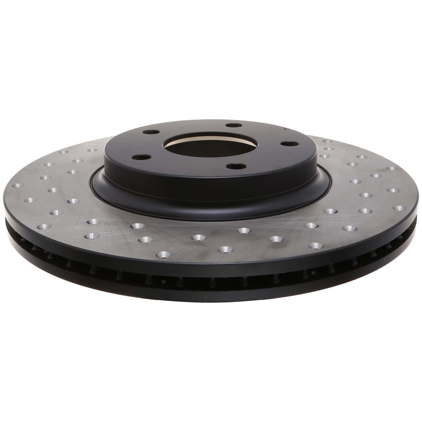 StopTech Sport Cross Drilled Brake Rotor; Front Left