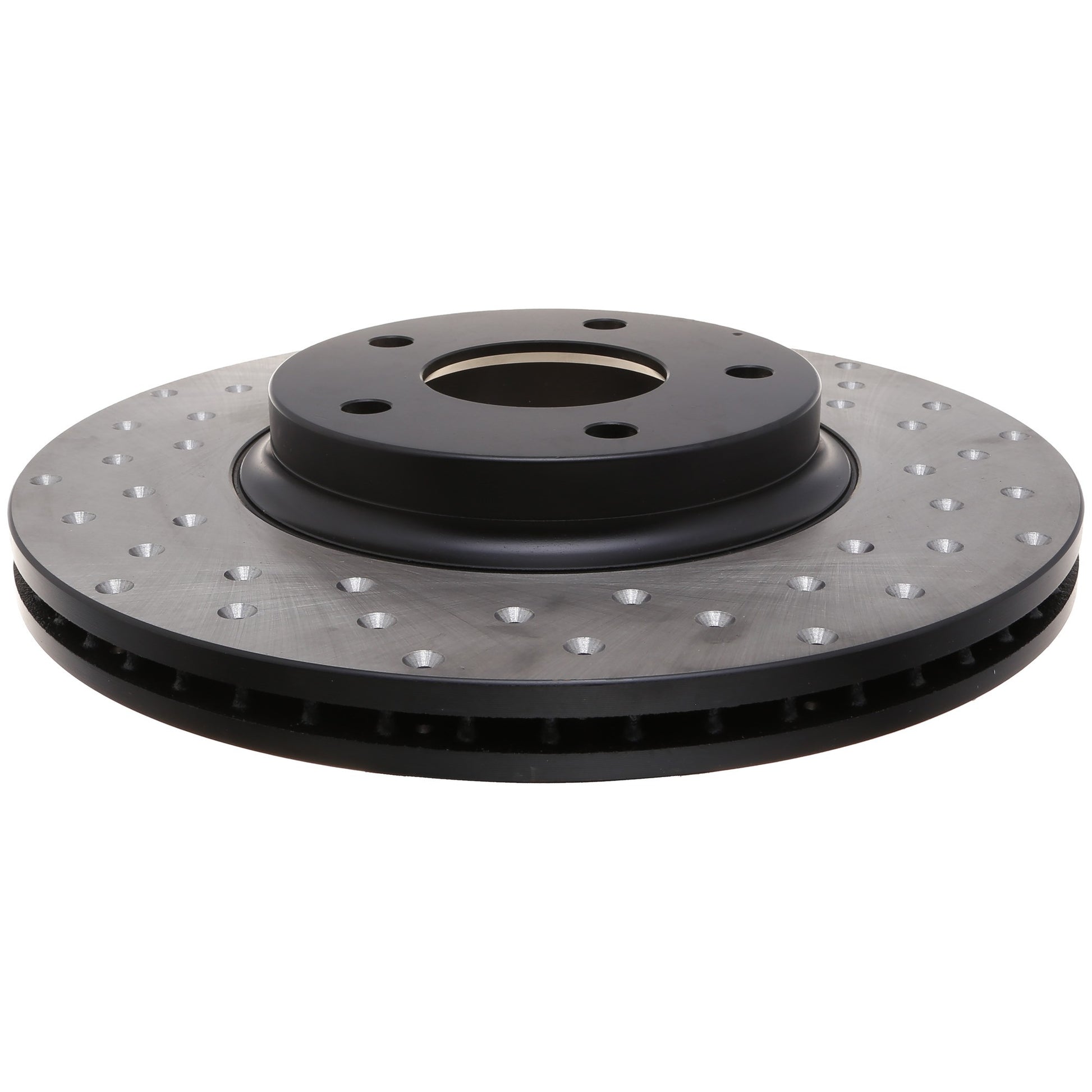 StopTech Sport Cross Drilled Brake Rotor; Front Left