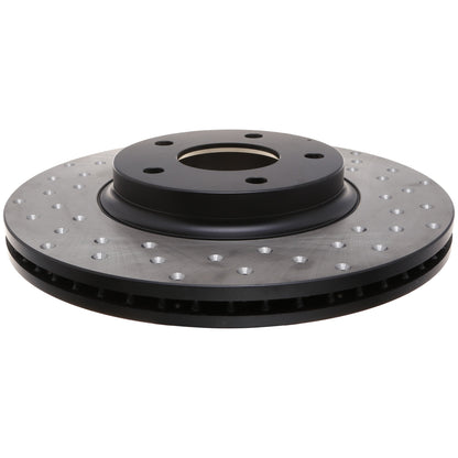 StopTech Sport Cross Drilled Brake Rotor; Front Left